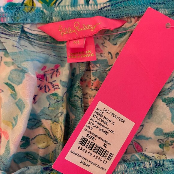 NWT Lilly Pulitzer Bal Harbour Palazzo Pants XL - Picture 5 of 6